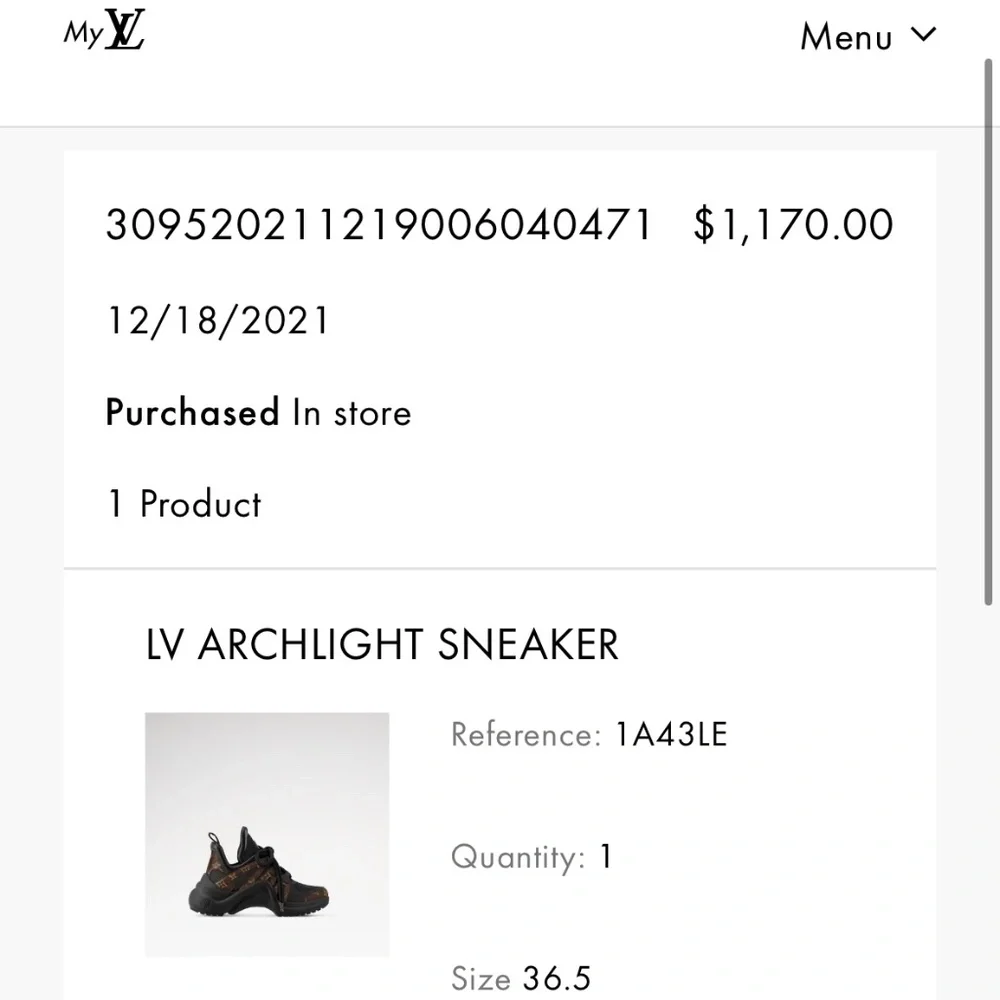 Louis Vuitton Sneakers Black/Monogram Size 36 1/2 - Picture 8 of 9